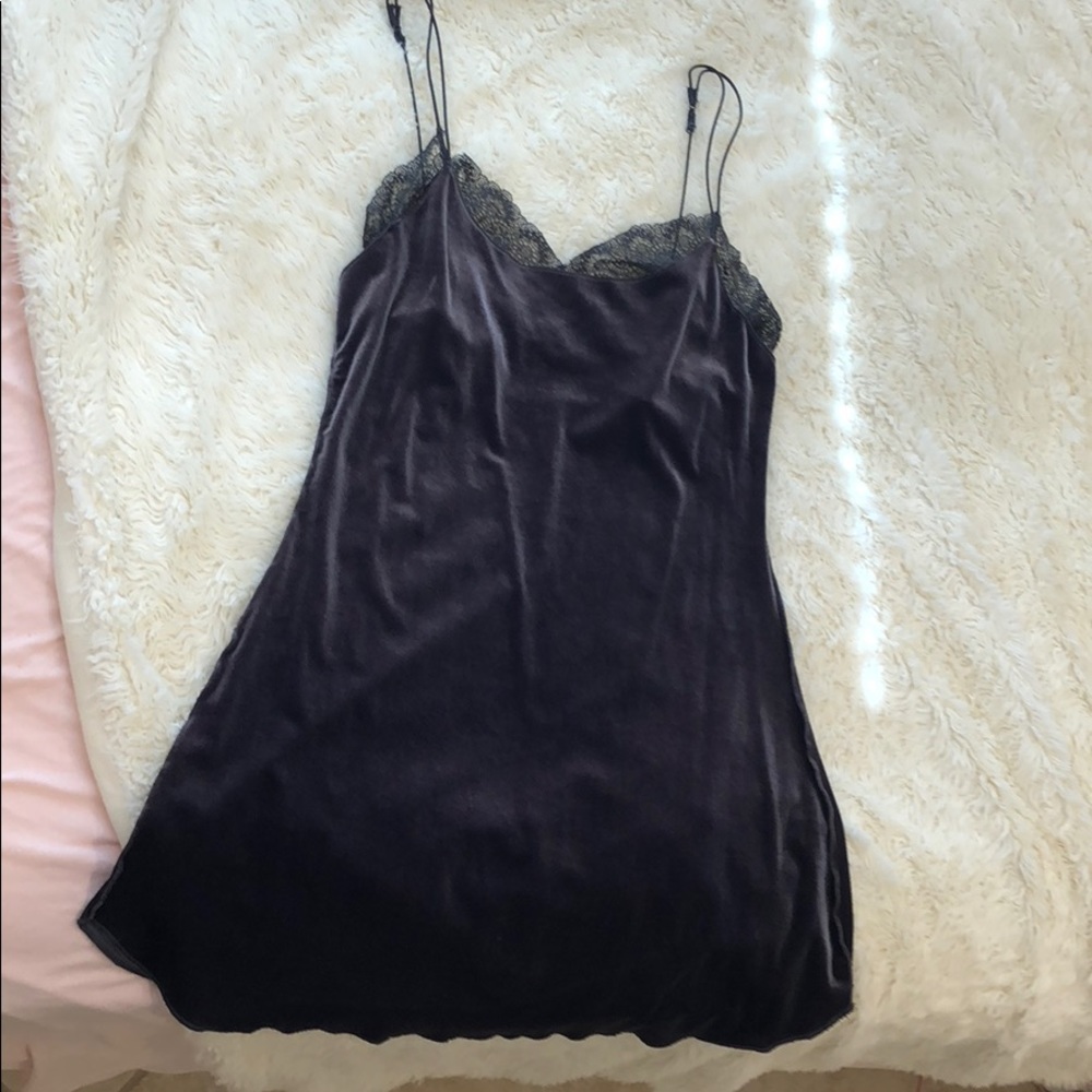 Free People Mini Lace Velvet Dress